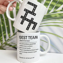 Best Team Coworker Mug Scrabble Custom Name - Personalized Mug