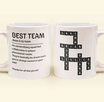 Best Team Coworker Mug Scrabble Custom Name - Personalized Mug