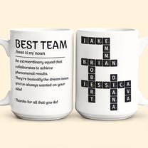 Best Team Coworker Mug Scrabble Custom Name - Personalized Mug