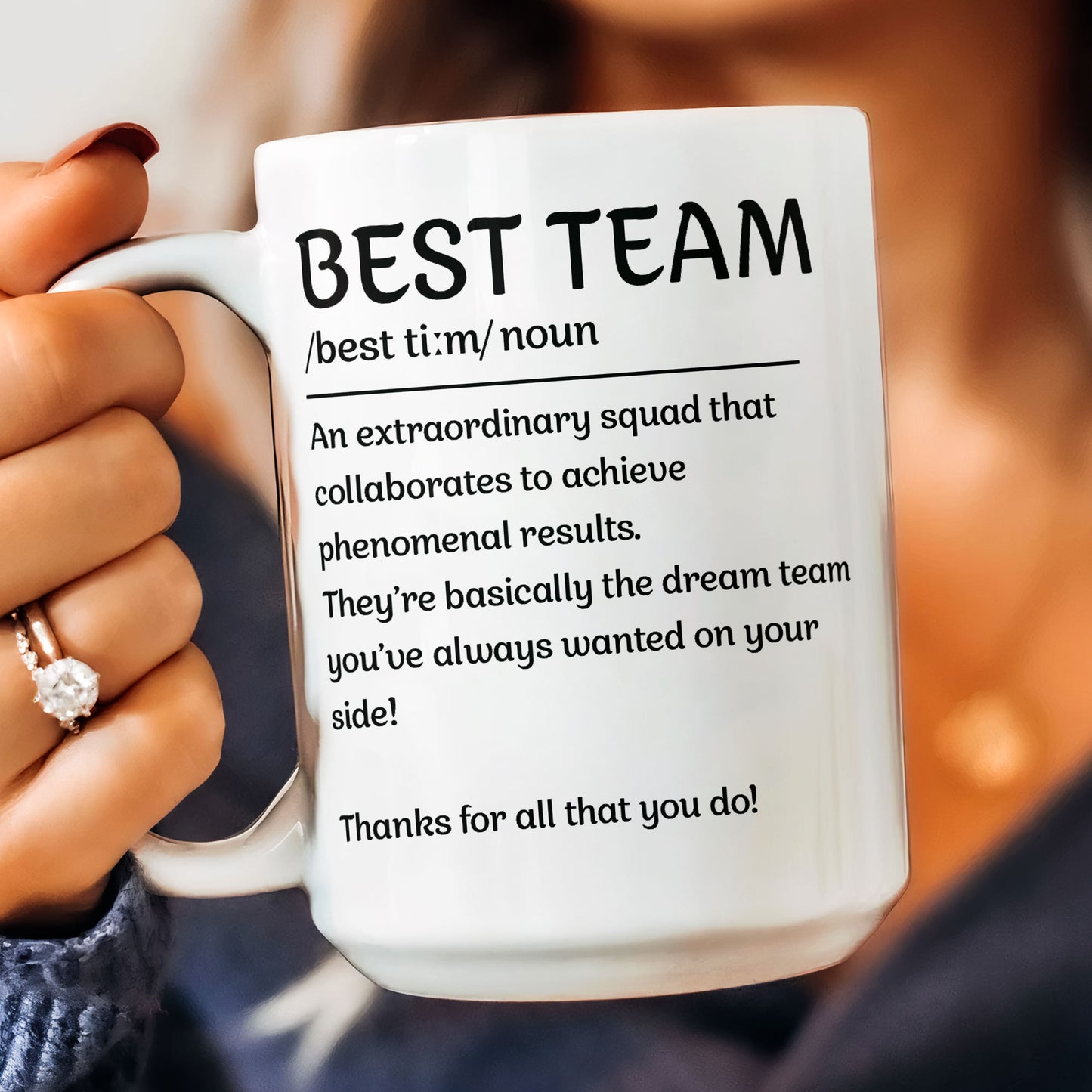 Best Team Coworker Mug Scrabble Custom Name - Personalized Mug