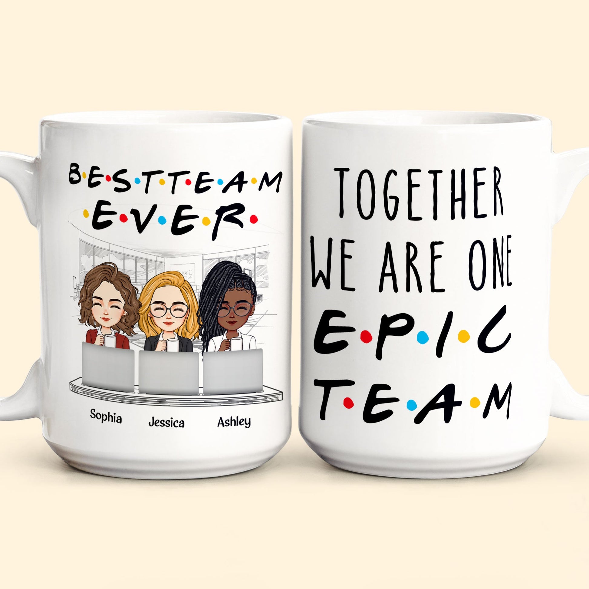 Set of 2 mugs - We make a great team