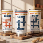 Best Team Ever Custom Name Scrabble Vintage Style - Personalized Tumbler Cup