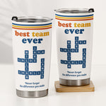 Best Team Ever Custom Name Scrabble Vintage Style - Personalized Tumbler Cup
