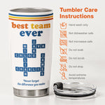 Best Team Ever Custom Name Scrabble Vintage Style - Personalized Tumbler Cup