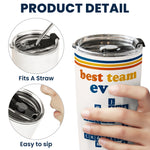 Best Team Ever Custom Name Scrabble Vintage Style - Personalized Tumbler Cup