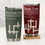 Best Team Ever Definition Custom Names Scrabble Gifts For Coworkers Friends - Personalized Tumbler Cup
