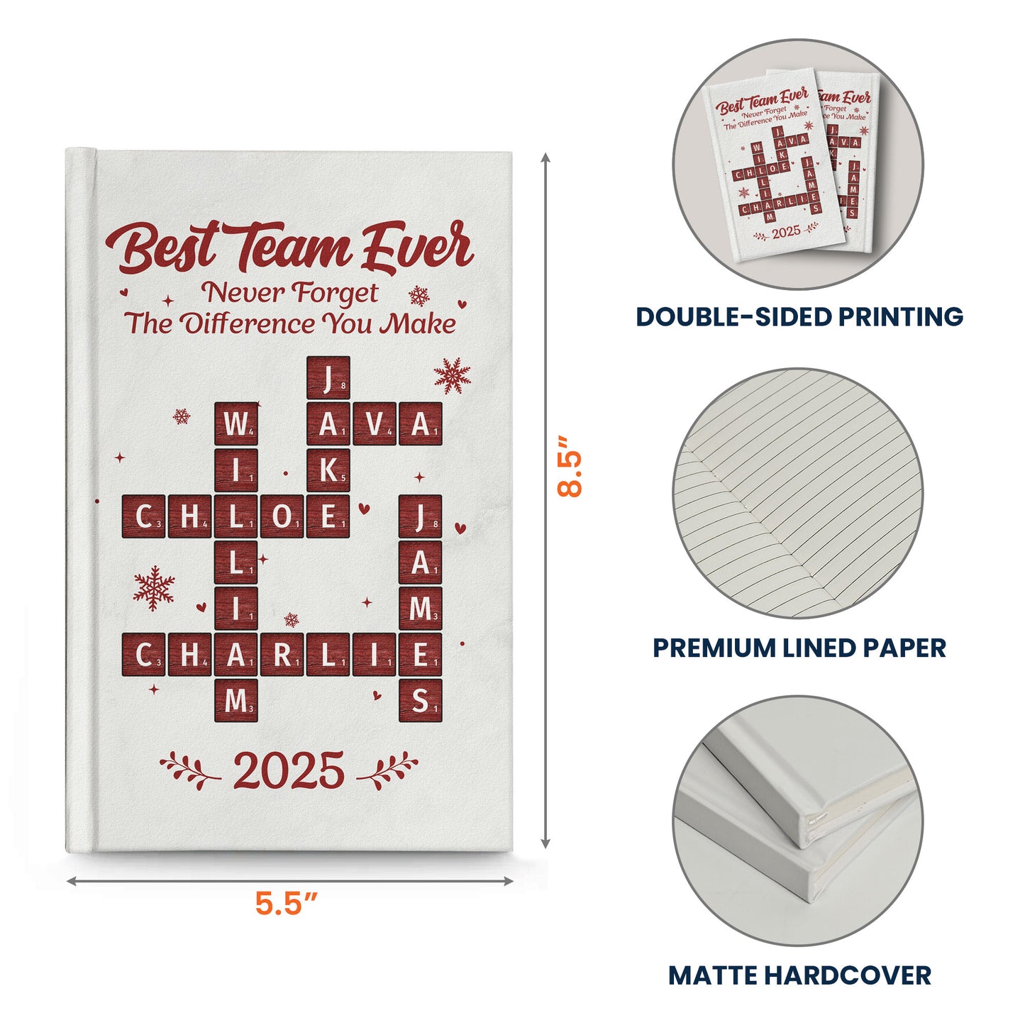 Best Team Ever - Personalized Hardcover Journal