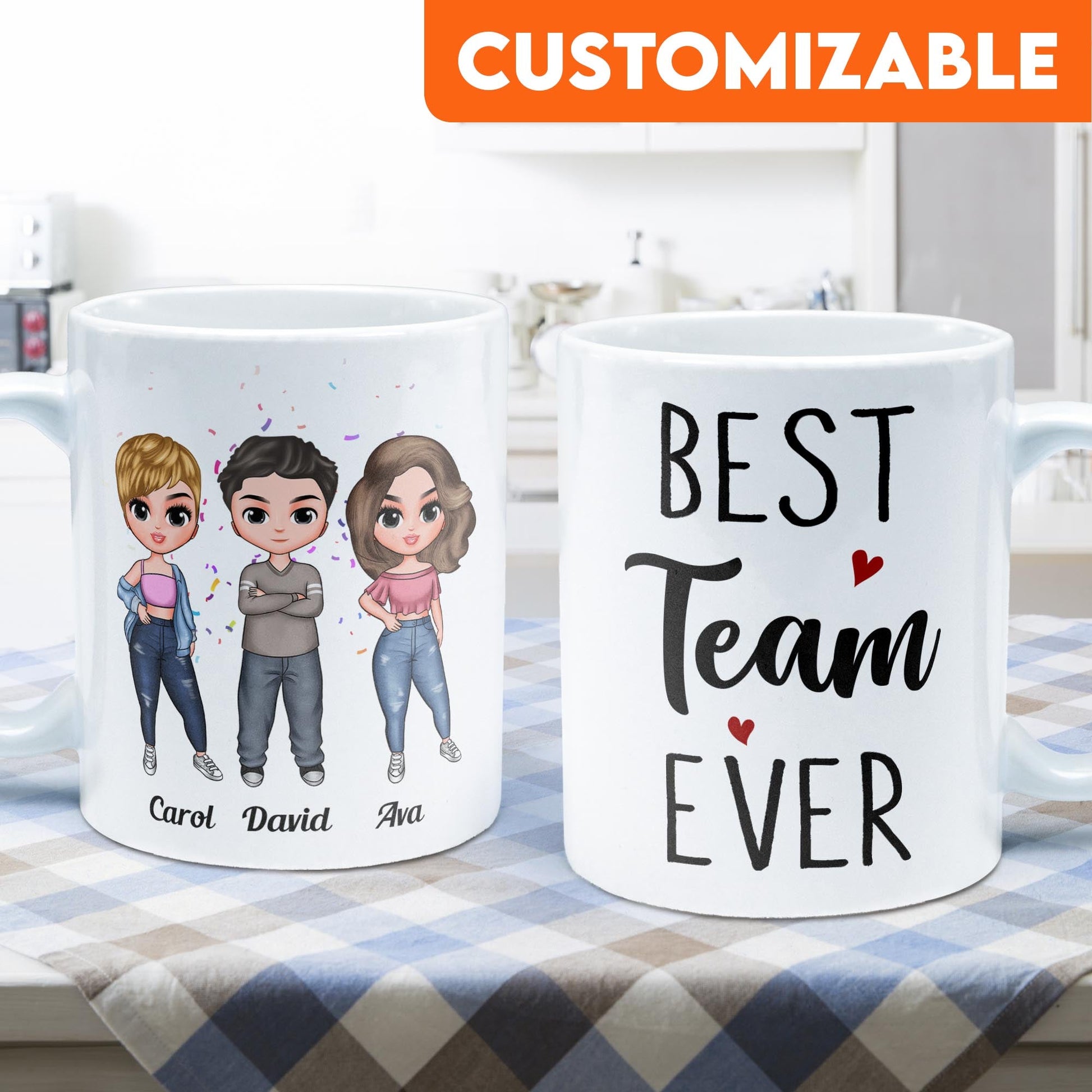 Best Team Ever - Personalized Mug - Birthday, Christmas Gift For Colleagues