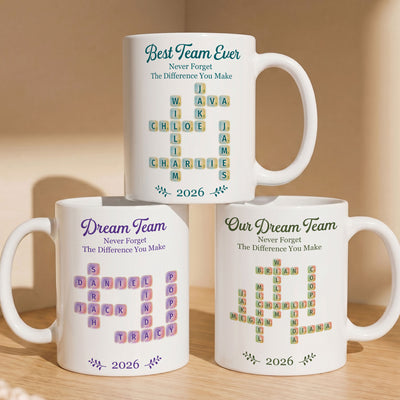 Best Team Ever Scrabble New Style - Personalized Mug