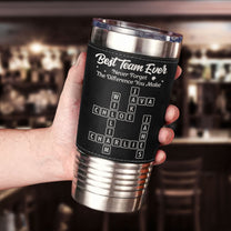 Best Team Ever Scrabble - Personalized 20oz Leather Wrapped Tumbler
