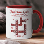 Best Team Ever Scrabble - Personalized Accent Mug