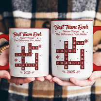 Best Team Ever Scrabble - Personalized Accent Mug