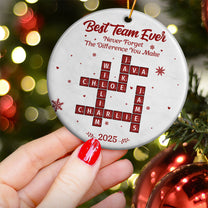 Best Team Ever Scrabble - Personalized Ceramic Ornament