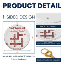Best Team Ever Scrabble - Personalized Ceramic Ornament