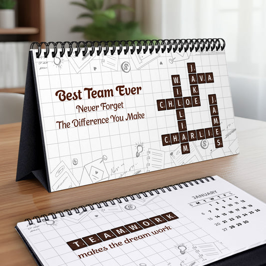 Best Team Ever Scrabble - Personalized Standing Desk Calendar