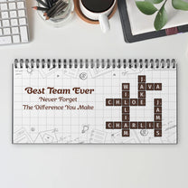 Best Team Ever Scrabble - Personalized Standing Desk Calendar