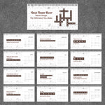 Best Team Ever Scrabble - Personalized Standing Desk Calendar