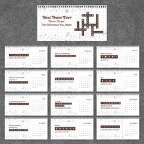 Best Team Ever Scrabble - Personalized Standing Desk Calendar