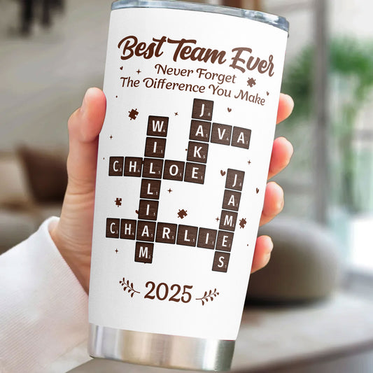 Best Team Ever Scrabble - Personalized Tumbler Cup