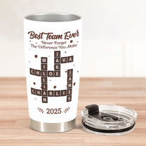 Best Team Ever Scrabble - Personalized Tumbler Cup