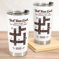 Best Team Ever Scrabble - Personalized Tumbler Cup