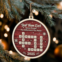 Best Team Ever Scrabble - Personalized Wooden Ornament