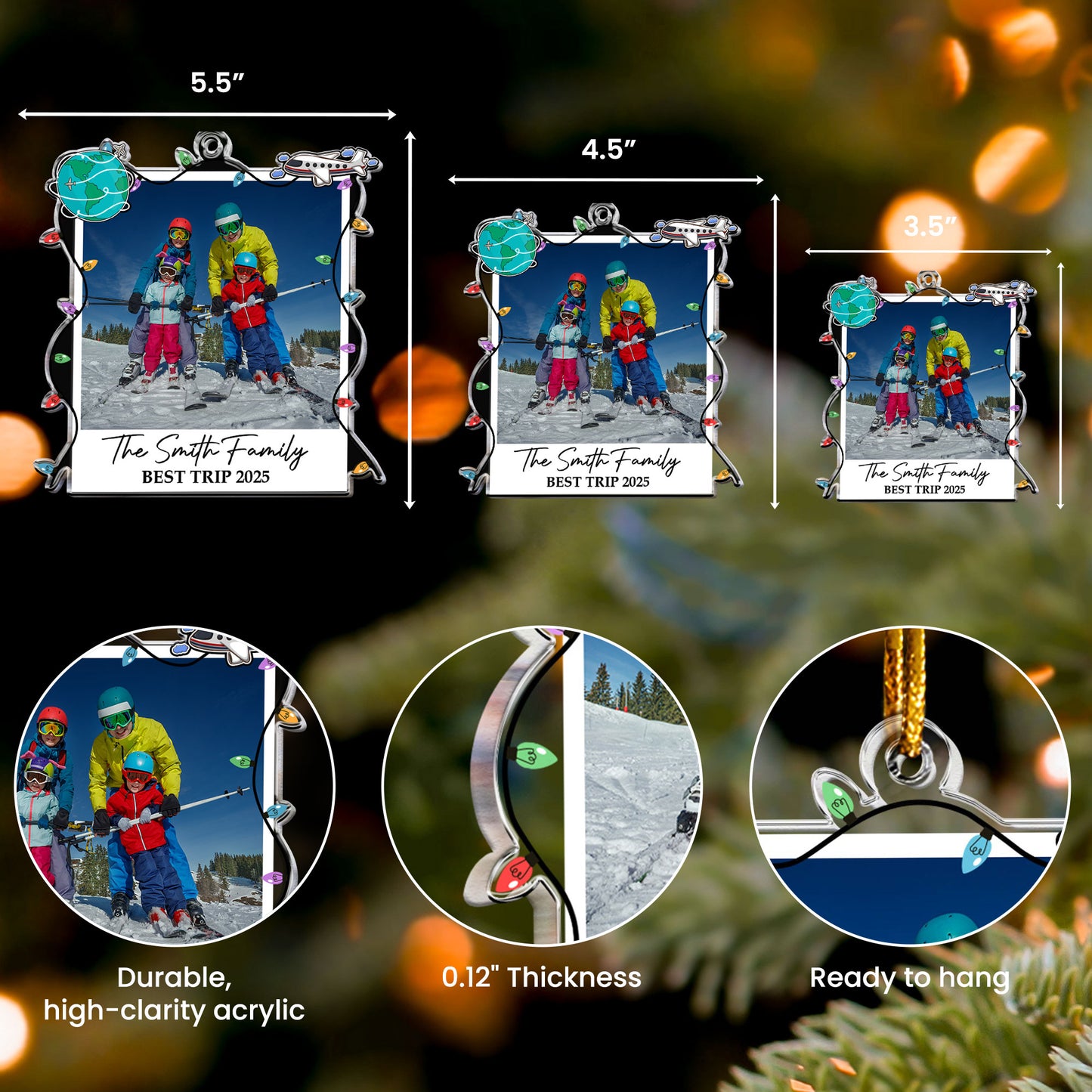 Best Trip Family - Personalized Acrylic Ornament