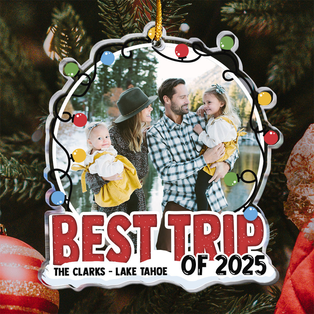 Best Trip Of 2025 - Personalized Acrylic Photo Ornament