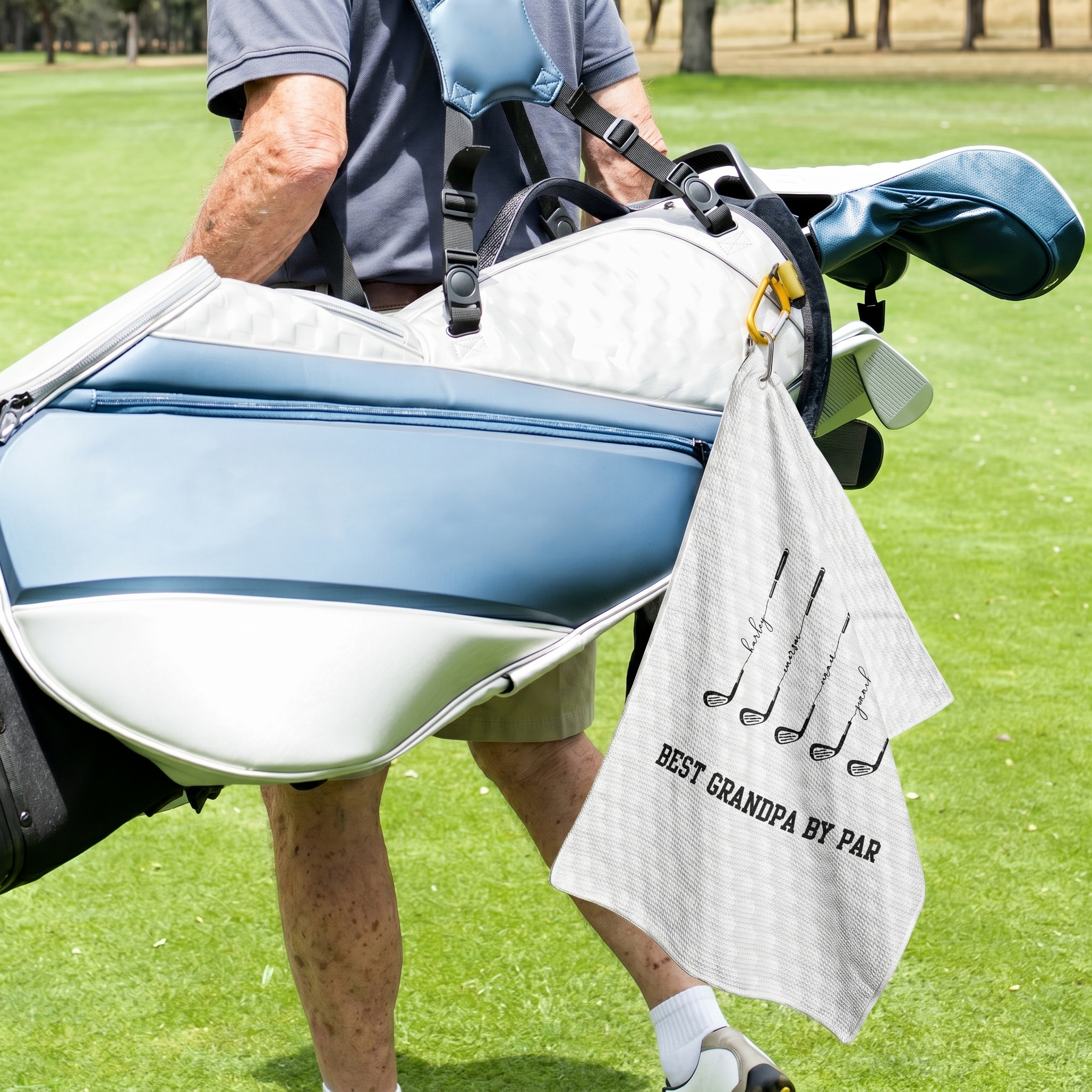 Best-Dad-By-Par,-Best-Grandpa-By-Par-Personalized-Golf-Towel-3