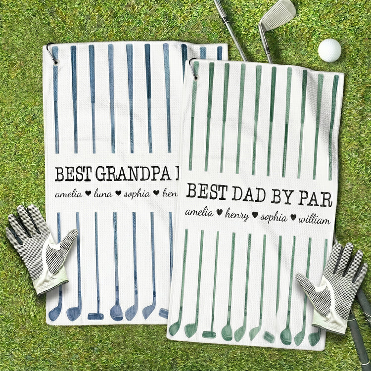 Best-Dad-By-Par-Custom-Name-Golf-Dad-Fathers-Day-Gift-Personalized-Golf-Towel-1