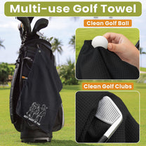 Best_Dad_By_Par_Faceless_Sketch_Line_Art_Personalized_Golf_Towel_4