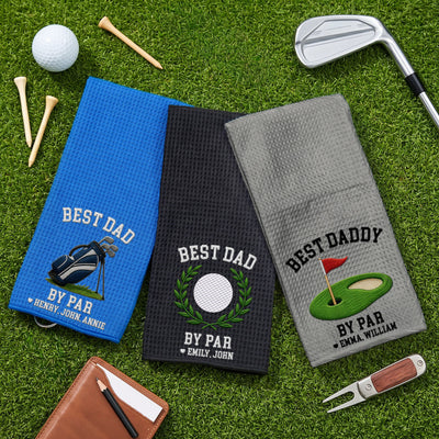 Best Dad By Par - Personalized Golf Towel