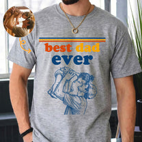 Best-Dad-Custom-Photo-Sketch-Line-Art-Vintage-Retro-Style-Personalized-Shirt-2
