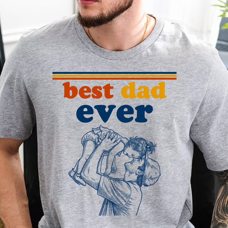 Best-Dad-Custom-Photo-Sketch-Line-Art-Vintage-Retro-Style-Personalized-Shirt-3