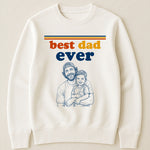 Best-Dad-Custom-Photo-Sketch-Line-Art-Vintage-Retro-Style-Personalized-Shirt-4