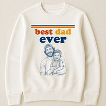 Best-Dad-Custom-Photo-Sketch-Line-Art-Vintage-Retro-Style-Personalized-Shirt-4