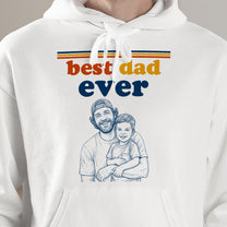 Best-Dad-Custom-Photo-Sketch-Line-Art-Vintage-Retro-Style-Personalized-Shirt-6