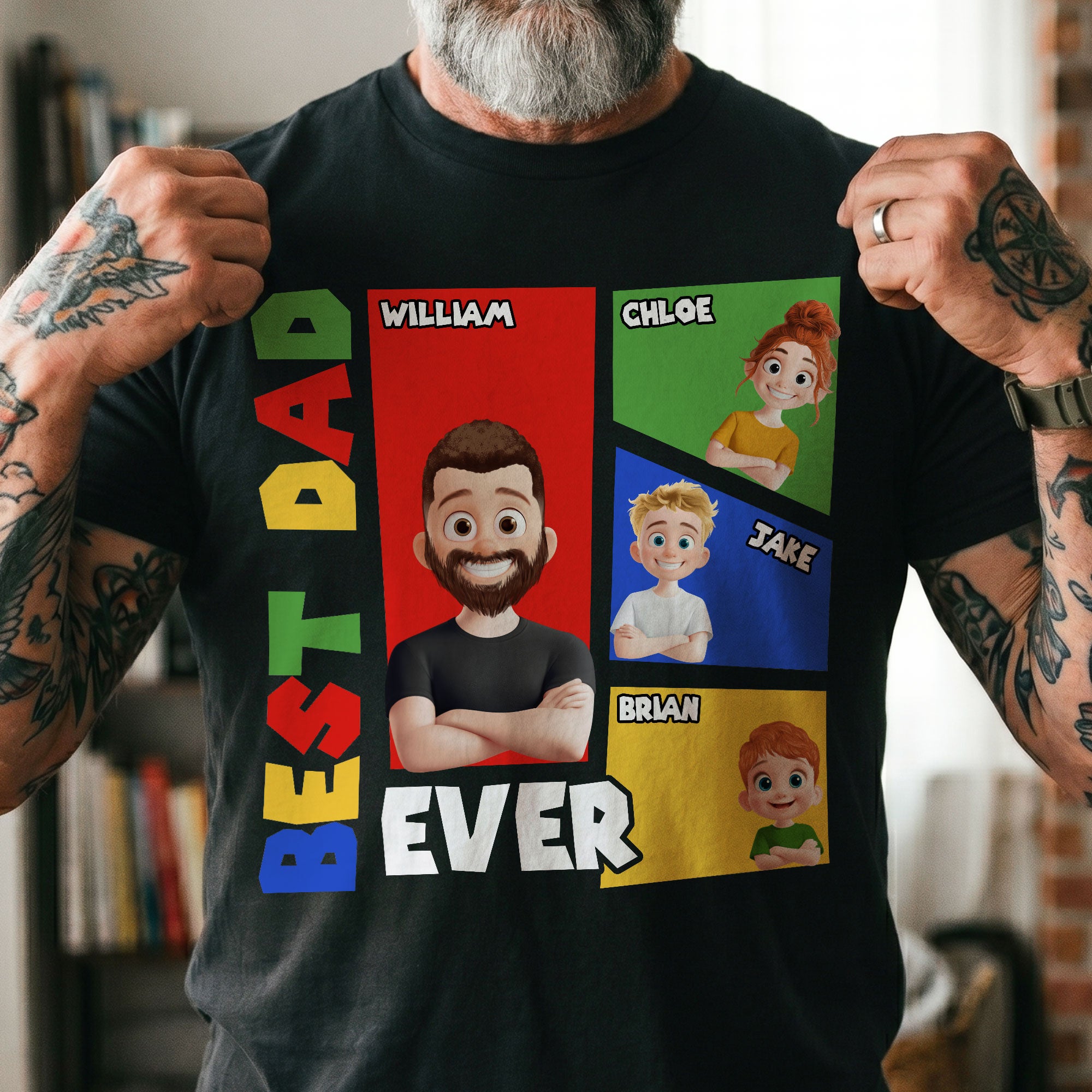 Best-Dad-Ever-Arcade-Theme-Personalized-Shirt-1