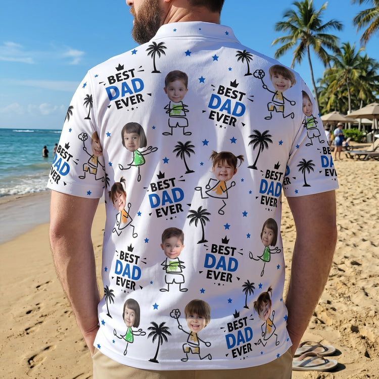 Best-Dad-Ever-Custom-Cute-Kid-Face-Fathers-Day-Gift-For-Dad-Husband-Grandpa-Personalized-Polo-Shirt-2