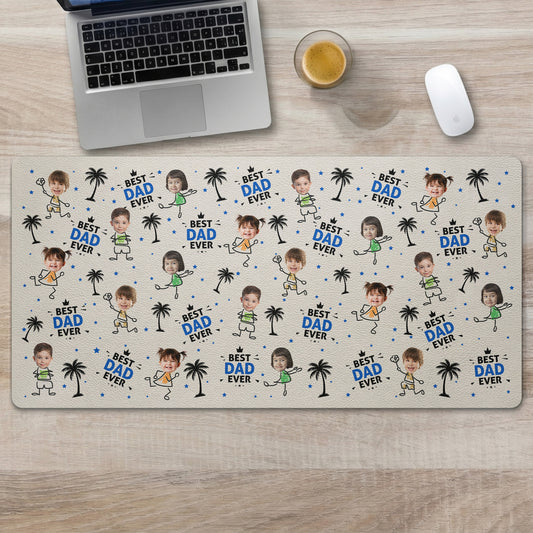 Best-Dad-Ever-Custom-Kid-Face-Fathers-Day-Gift-For-Dad-Husband-Personalized-Desk-Mat-1