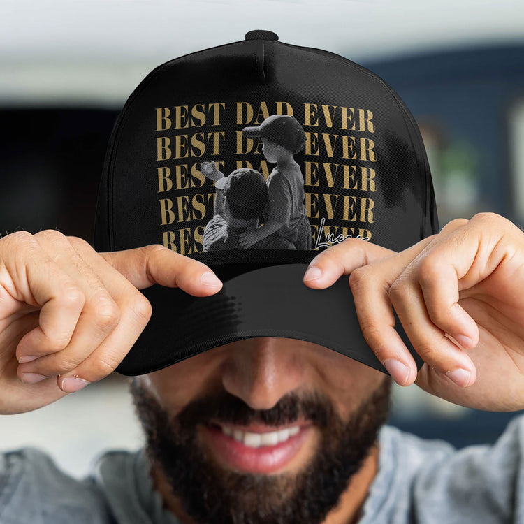 Best-Dad-Ever-Custom-Vintage-Photo-Personalized-Cap-4