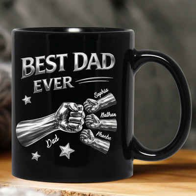 Best Dad Ever Fist Bump Father's Day Gift For Him New Version - Personalized Mug