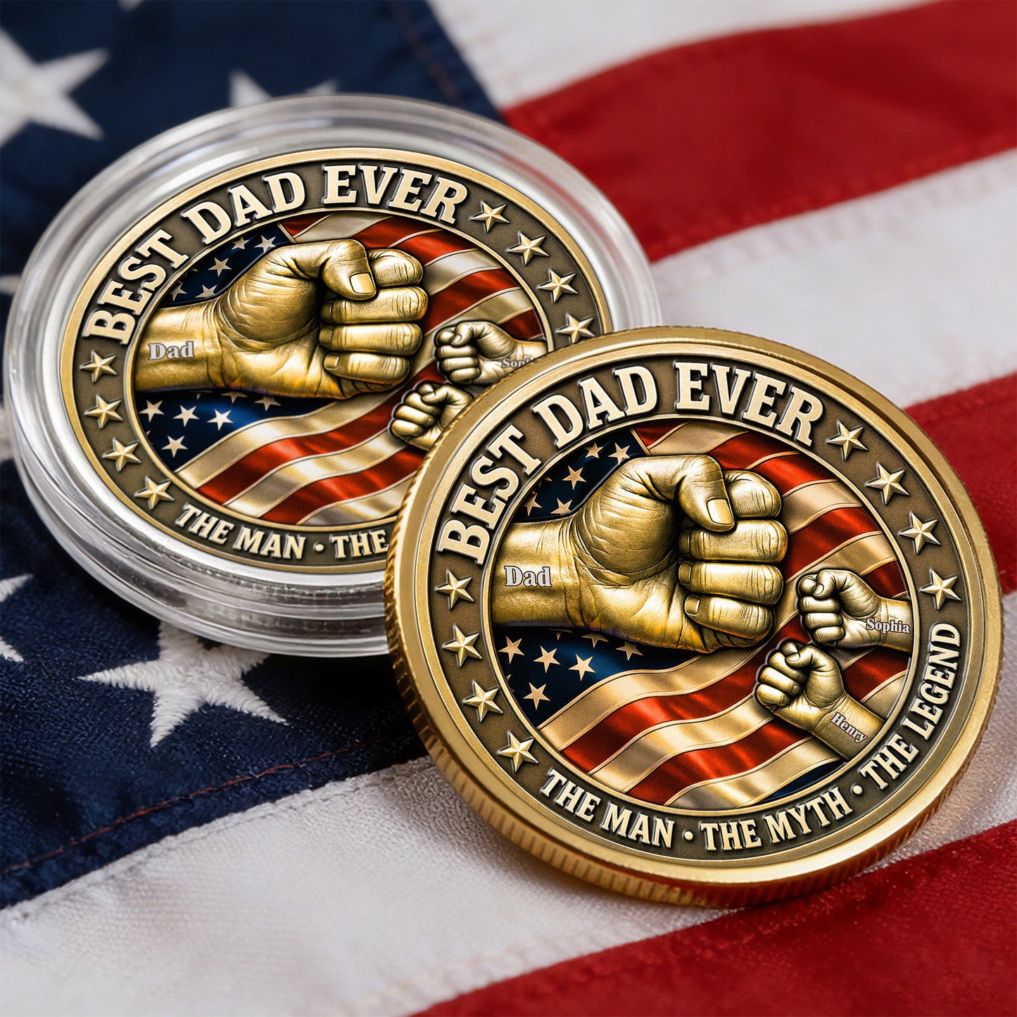 Best-Dad-Ever-Fist-Bumps-With-Kids'-Names-Personalized-Coin-6