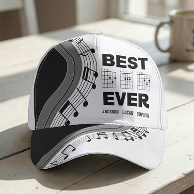 Best Dad Ever Guitar Lover - Personalized Cap