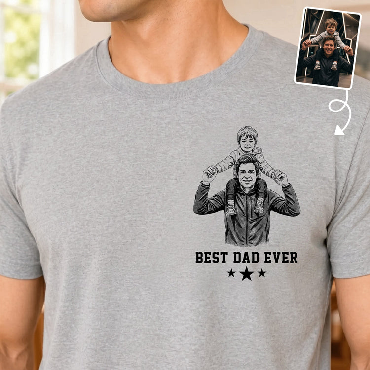 Best_Dad_Ever_Sketch_Line_Art_Fathers_Day_Gift_For_Dad_Husband_Personalized_Shirt_1