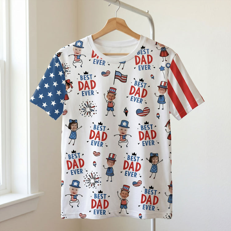 Best-Dad-Ever-Usa-Flag-Personalized-Shirt-3