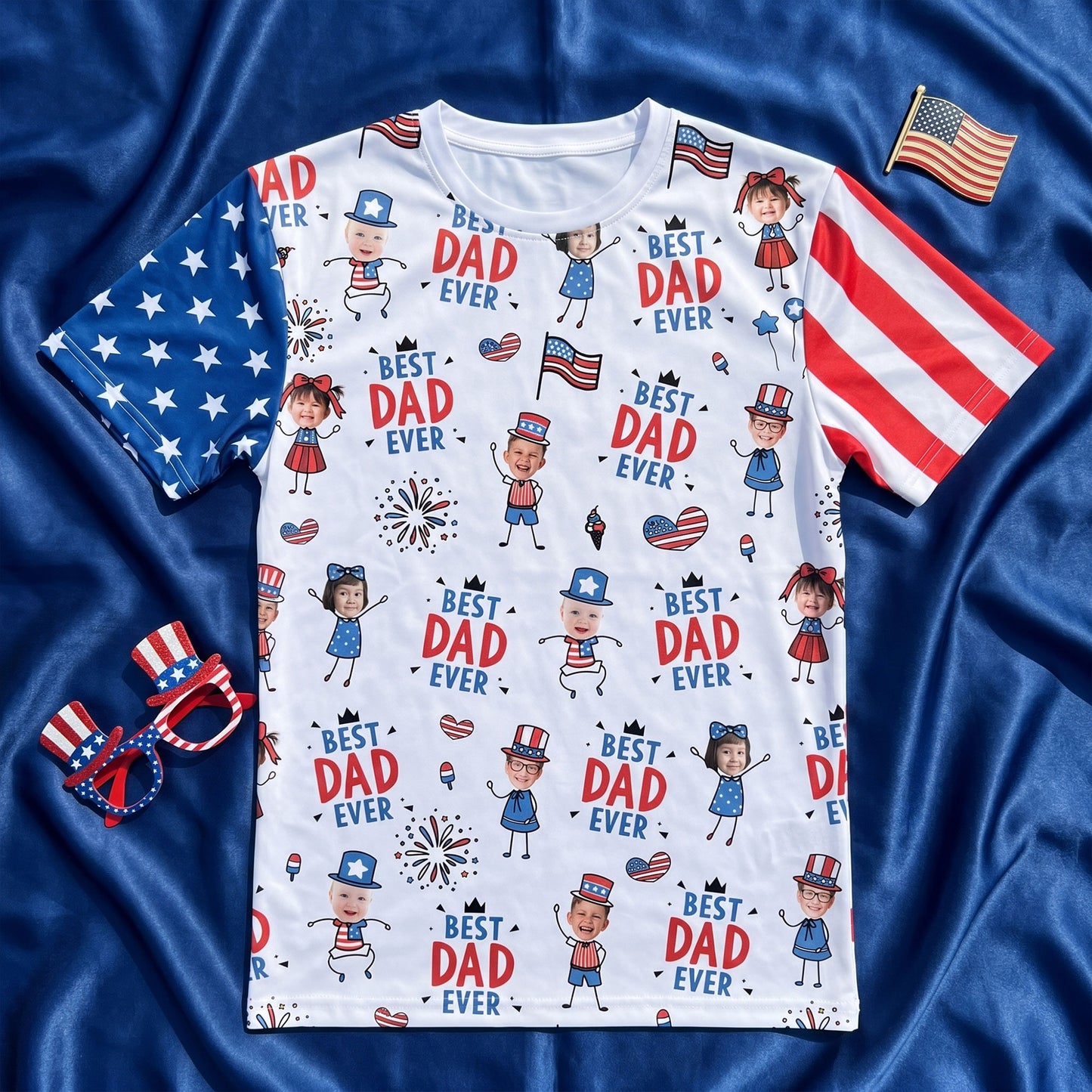Best-Dad-Ever-Usa-Flag-Personalized-Shirt-4