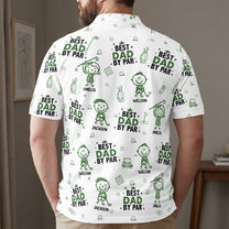 Best-Dad,-Grandpa-By-Par,-Cute-Kids-Art,-Toile-De-Jouy-Personalized-Polo-Shirt-2