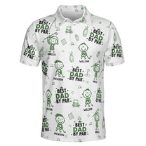 Best-Dad,-Grandpa-By-Par,-Cute-Kids-Art,-Toile-De-Jouy-Personalized-Polo-Shirt-3
