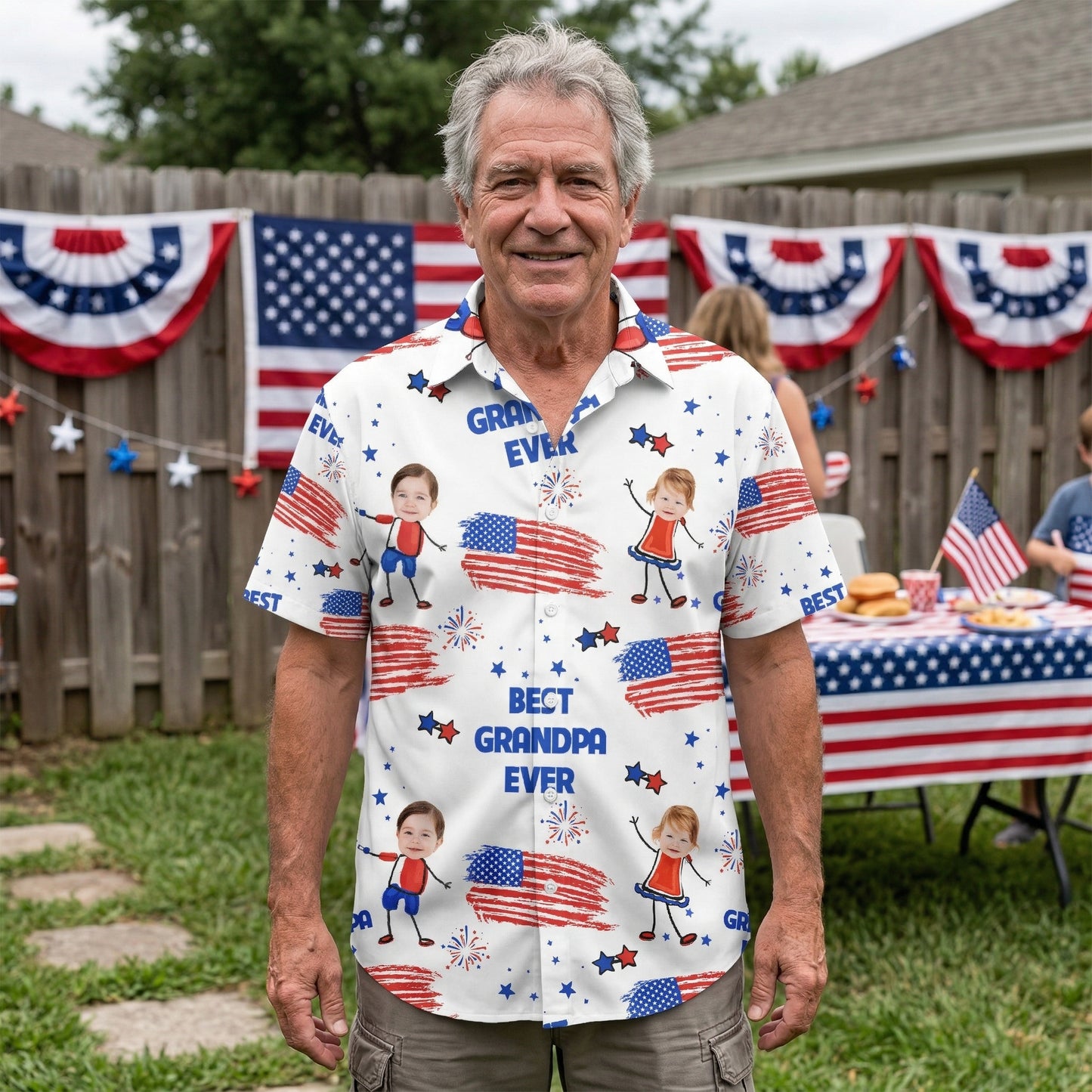 Best-Dad-Grandpa-Ever-Custom-Photo-Personalized-Hawaiian-Shirt-1